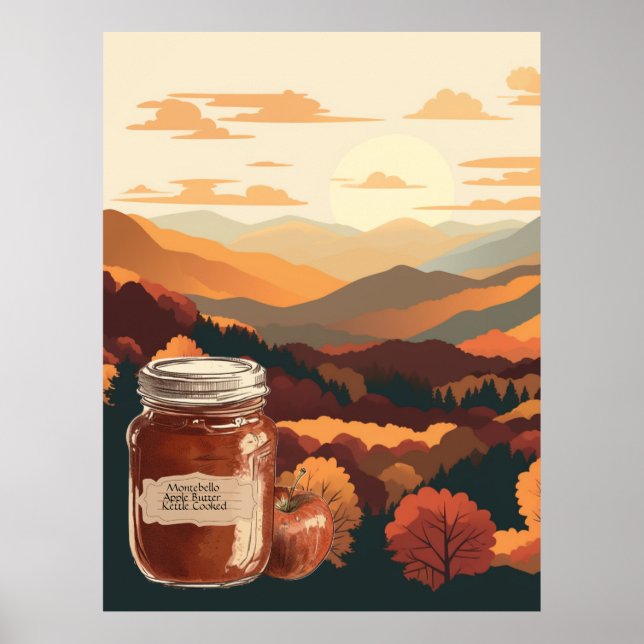 Montebello, Virginia Apple Butter anpassade Poster (Framsidan)