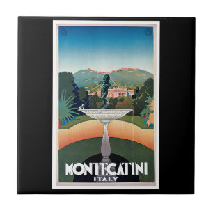 Montecatini italienvintage resoraffisch kakelplatta