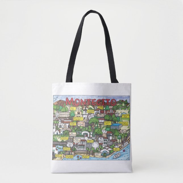 Montecito Karta Tote Bag Tygkasse (Framsida)