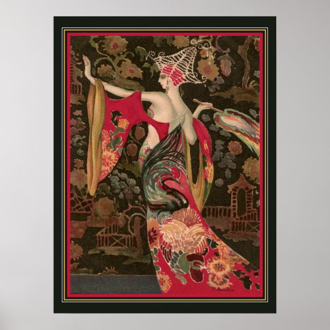 Montedoro-Art Deco Asian Mode Poster (Framsidan)
