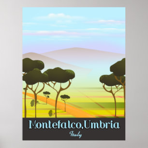 Montefalco, Umbrien-italiens reseaffisch Poster