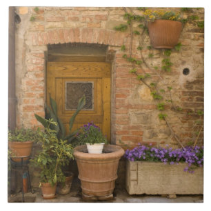 Montefollonico, Val d'Orcia, Siena provins, 2 Kakelplatta