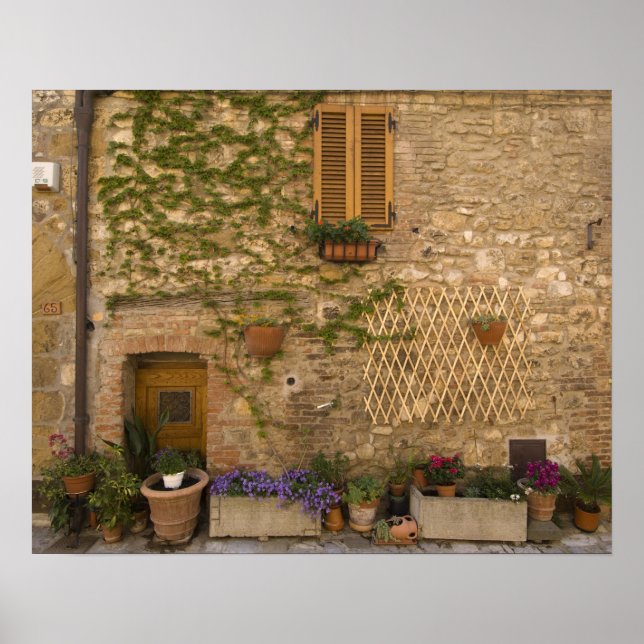Montefollonico, Val d'Orcia, Siena provins, Poster (Framsidan)