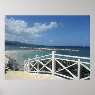 Montego Bay Beach, Jamaica Poster