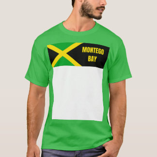 Montego Bay City i Jamaican Flagga T Shirt