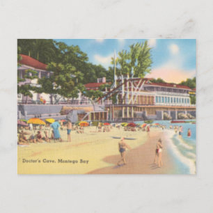 Montego Bay, Jamaica Antik Bild - Doctor's Cave Vykort