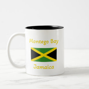Montego Bay Jamaica - Jamaican Flagga Coffee Mugg