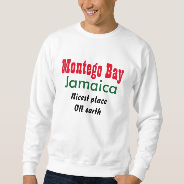 Montego bay Jamaica Lång Ärmad Tröja (Framsida)