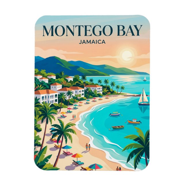 Montego Bay Jamaica Magnet (Vertikal)
