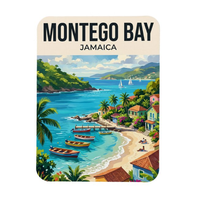 Montego Bay Jamaica Magnet (Vertikal)