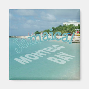 Montego Bay Jamaica reser fotosouvenirmagneten Magnet