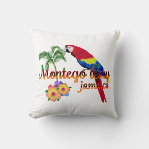 Montego Bay Jamaica Tropical Parrot Kudde