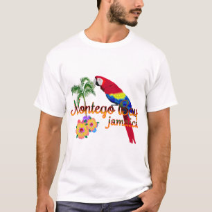 Montego Bay Jamaica Tropical Parrot T Shirt
