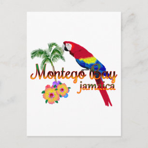 Montego Bay Jamaica Tropical Parrot Vykort