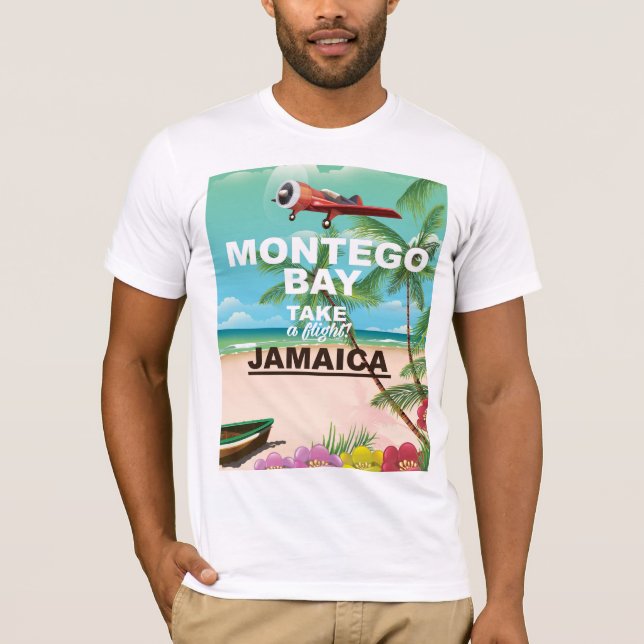 Montego Bay Jamaica vintage reseaffisch T-shirt (Framsida)