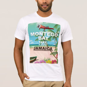 Montego Bay Jamaica vintage reseaffisch Tee