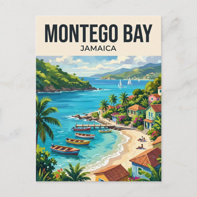 Montego Bay Jamaica Vykort (Framsida)