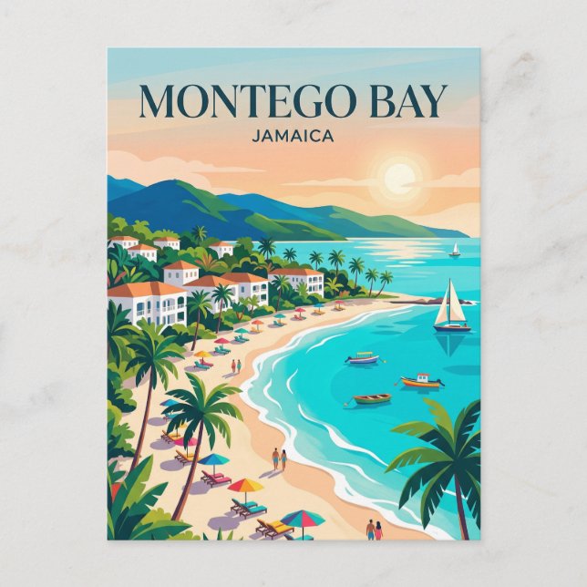 Montego Bay Jamaica Vykort (Framsida)