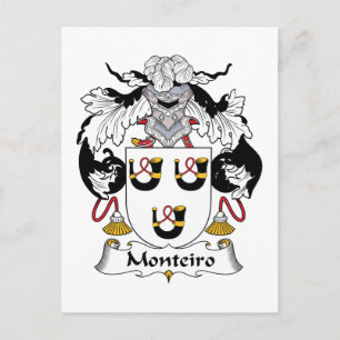 Monteiro Family Crest Vykort