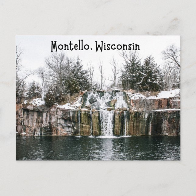 Montello Wisconsin Souvenir Postcard Vykort (Framsida)