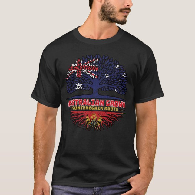 Montenegro, Australien, Australien, Träd T Shirt (Framsida)