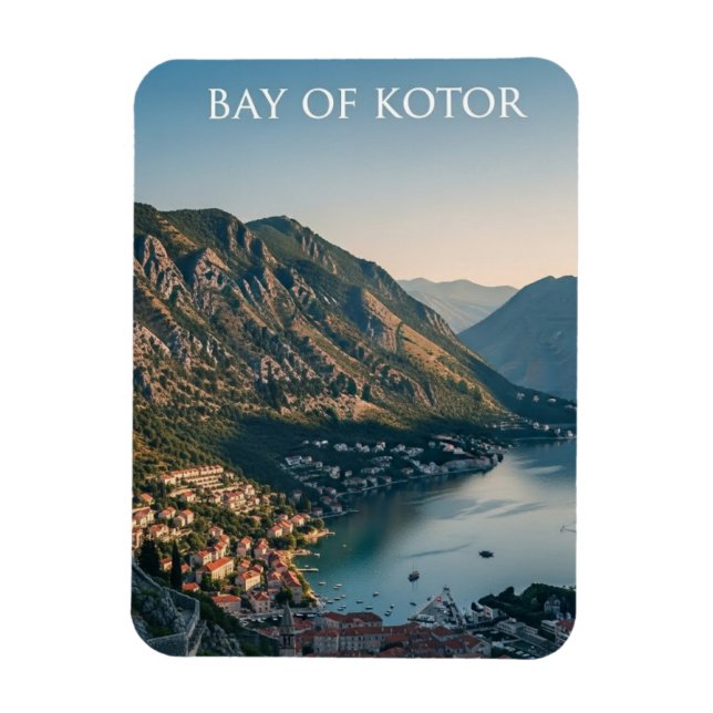 Montenegro Bay of Kotor Travel Magnet (Vertikal)