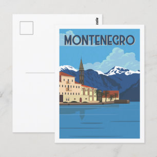 Montenegro Berömd Resplats Illustration Vykort