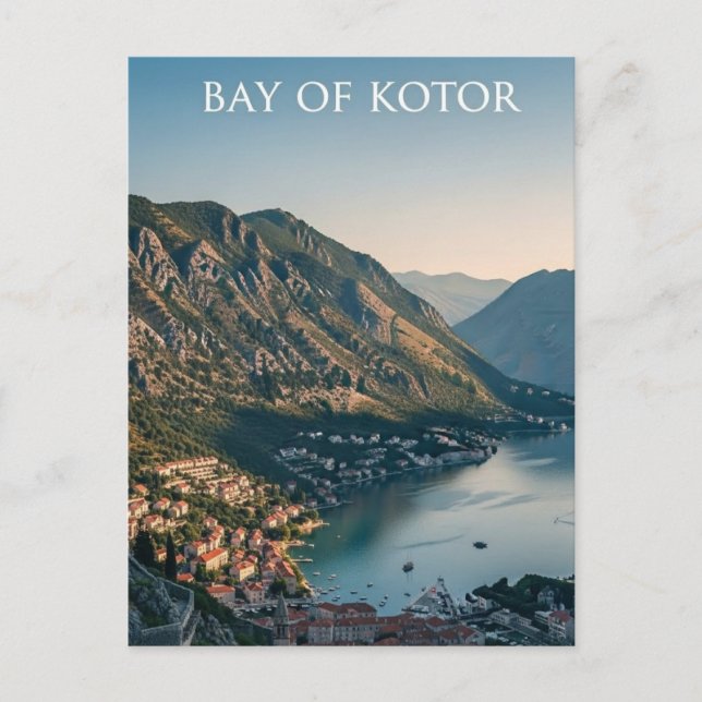 Montenegro Boka Kotorska Resa Vykort (Framsida)