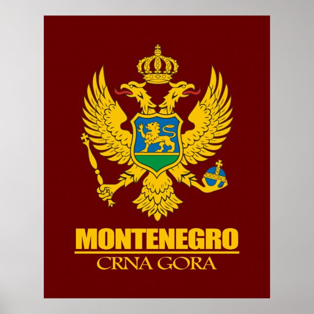 "Montenegro COA" Poster och skriver ut (Framsidan)