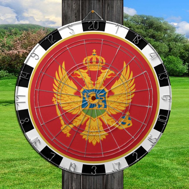 Montenegro Dartboard, speltavla, Montenegro Flagga Darttavla (Skapare uppladdad)