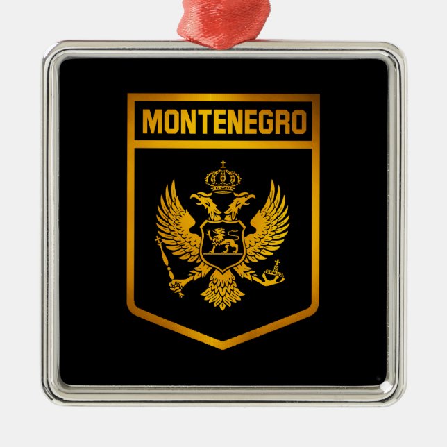 Montenegro Emblem Julgransprydnad Metall (Framsidan)