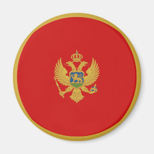 Montenegro Fisheye Flagga Magnet