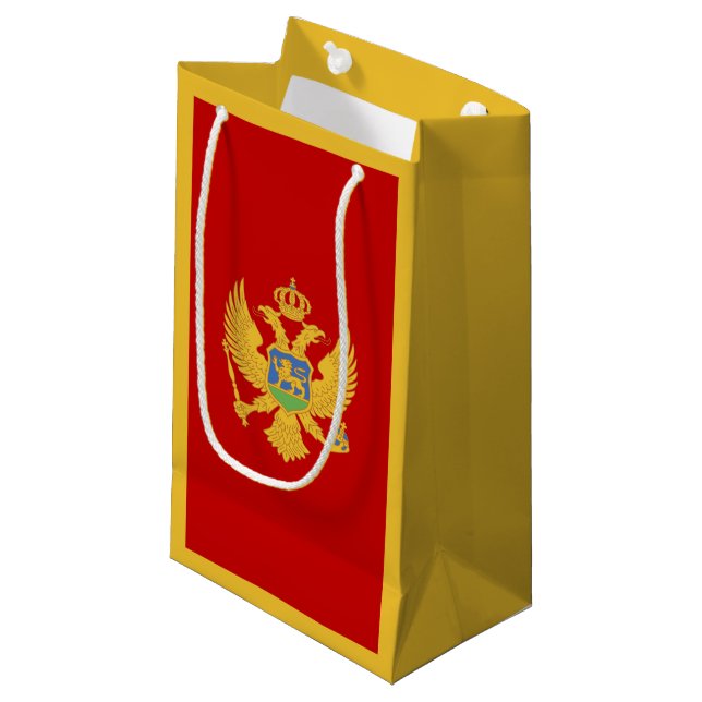 Montenegro flagga (Framsidan Vinklad)