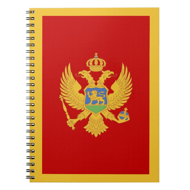 Montenegro flagga anteckningsbok (Framsidan)