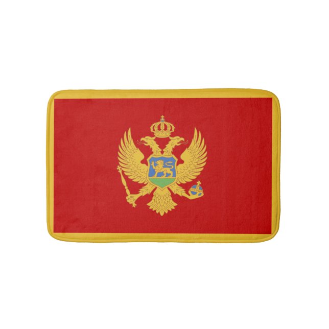 Montenegro flagga badrumsmatta (Framsidan)