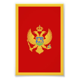 Montenegro flagga fototryck
