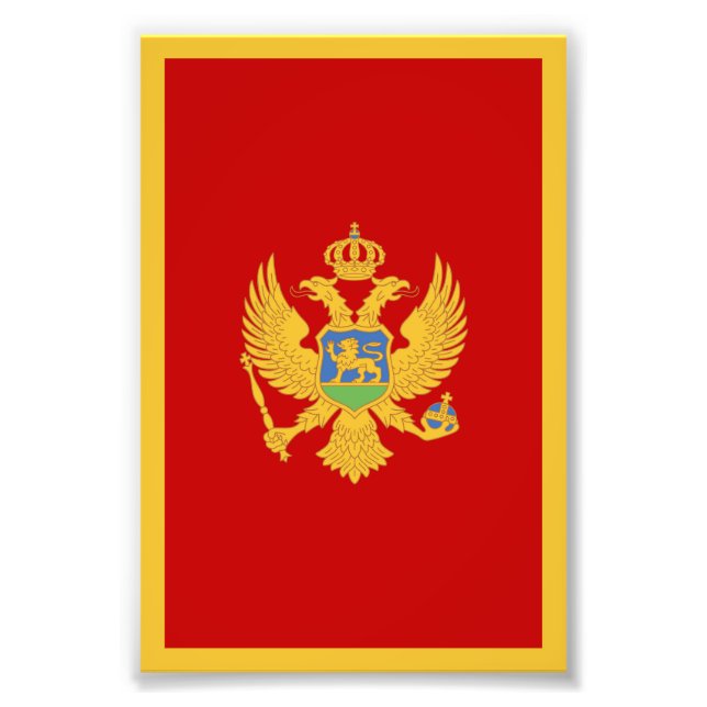 Montenegro flagga fototryck (Framsidan)