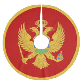 Montenegro flagga julgransmatta borstad polyester