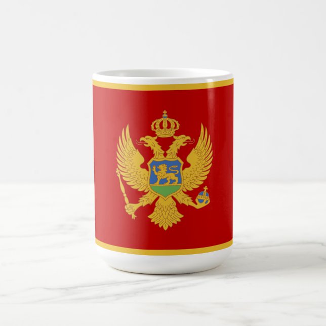 Montenegro flagga kaffemugg (Center)