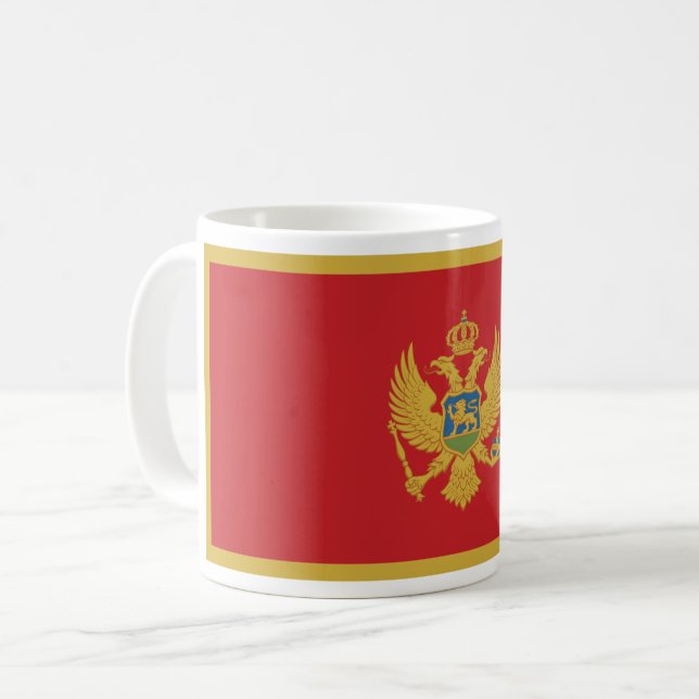 Montenegro Flagga Kaffemugg (Framsida vänster)