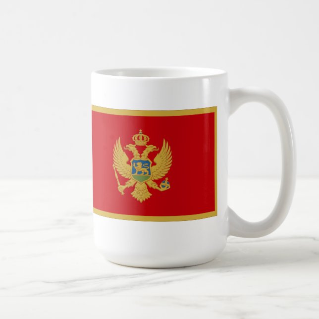 Montenegro flagga kaffemugg (Höger)