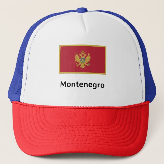 Montenegro Flagga Keps (Framsida)