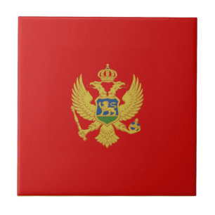 Montenegro Flagga Keramisk Platta Kakelplatta