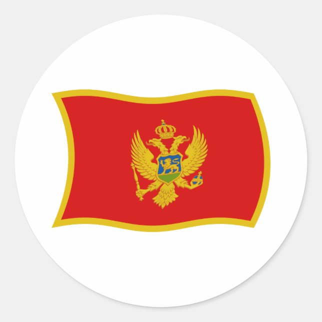 Montenegro Flagga Klistermärke (Framsida)