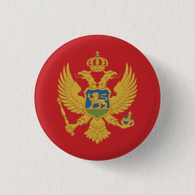Montenegro Flagga Knapp (Framsida)