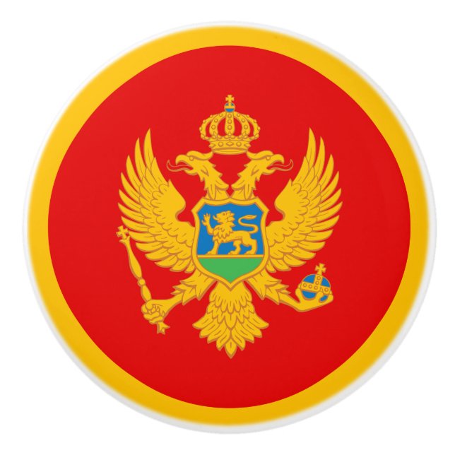 Montenegro Flagga Knopp (Framsidan)