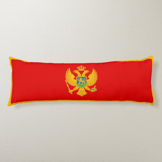 Montenegro Flagga Kroppskudde (Framsidan)