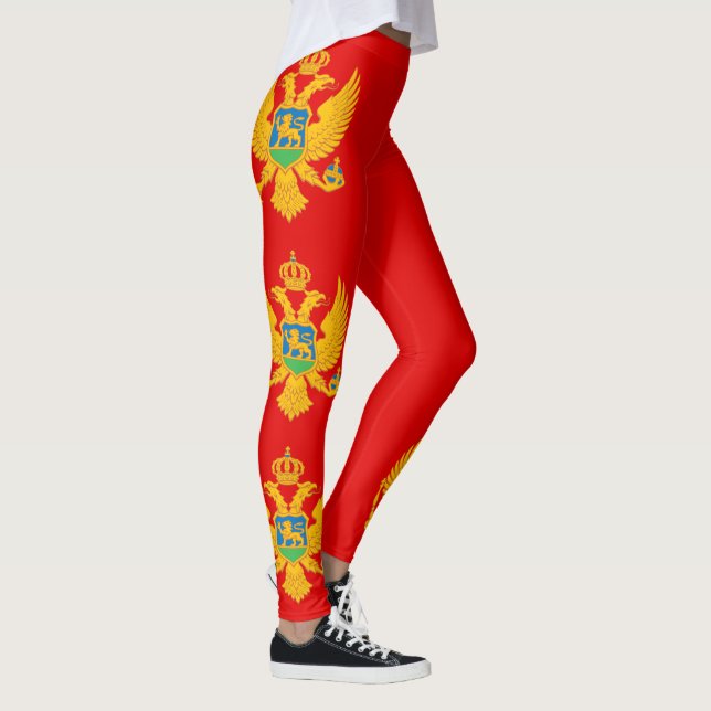 Montenegro Flagga Leggings (Höger)