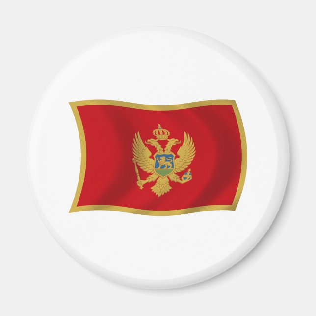 Montenegro Flagga Magnet (Framsidan)