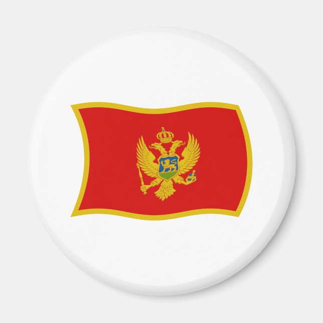 Montenegro Flagga Magnet (Framsidan)